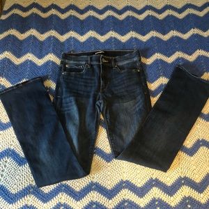 Size 4 Midrise Express Barely Boot Blue Jeans